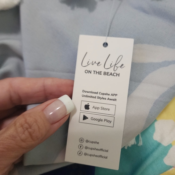 NWT CupShe Navy Casual Dress/Swimsuit Coverup Medium - Picture 7 of 10